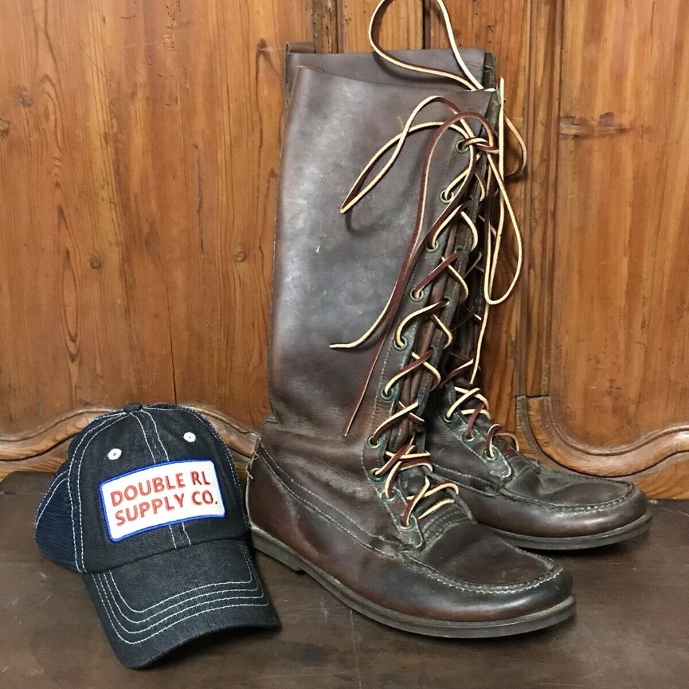 W C RUSSELL CO ENGINEERING WOODSTOCK BOOTS MENS SIZE 9.5 60's NO RRL HAT